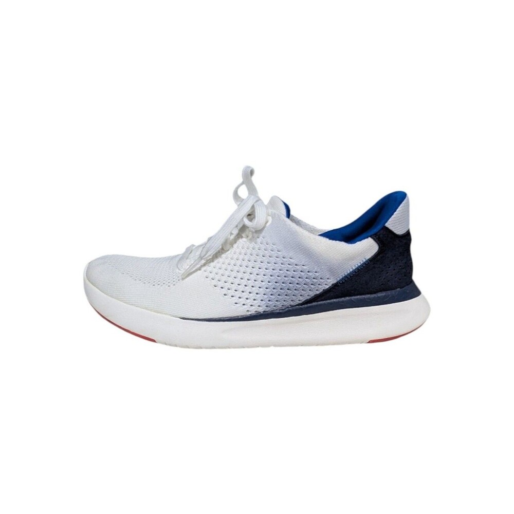 Kizik Lima Liberty Hands Free Sneaker White Blue Shoes Size M 5.5 W 7